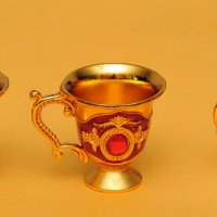 Изящни декоративни метални чашки или лампа на Аладин, снимка 3 - Декорация за дома - 43518055