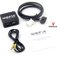 CD чейнджър за Toyota 2003 - 2011 AUX USB адаптер за тойота аукс кабел флашка WEFA 6+6, снимка 1 - Аксесоари и консумативи - 43801850