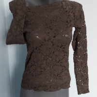 Маркова еластична блуза от дантела "Estelle" / голям размер , снимка 6 - Блузи с дълъг ръкав и пуловери - 44872602