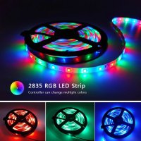 Лента с RGB LED диоди и дистанционно управление 5 метра, снимка 9 - Лед осветление - 43135241