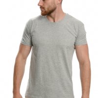 Нова мъжка изчистена тениска в сив цвят, снимка 3 - Тениски - 37670413