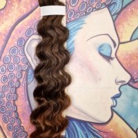 👑 💗Ново ! Професионален Модел Ретро Шик Къдрици Коса на Снопчета за Прикачане Цвят Омбре КОД АН203, снимка 5 - Аксесоари за коса - 43214643