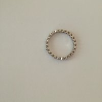Сребърен пръстен - халка с цветни цирконий . Сребро проба 925 ., снимка 5 - Пръстени - 38994564