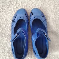 Страхотен син цвят обувки естествена кожа , снимка 4 - Дамски ежедневни обувки - 37096909