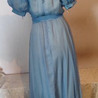 Официална дълга синя рокля р-р S, снимка 6 - Рокли - 40458737