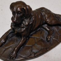 Уникална авторска бронзова пластика на куче ръчна изработка, снимка 2 - Антикварни и старинни предмети - 27317371