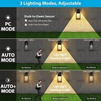 Нова Външна стенна светлина сензор за движение Лампа градина двор, снимка 3 - Външни лампи - 40413913