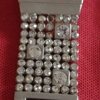 Модерен дизайн дамски часовник ON TIME QUARTZ с кристали много красив стилен дизайн 41758, снимка 5 - Дамски - 43786539