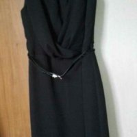 Черна рокля с лачено коланче ПРОМОЦИЯ👗🍀XS, S р-р👗🍀 арт.379, снимка 1 - Рокли - 28085339