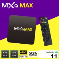 !Промоция Нови 4GB RAM/32GB GMXQ MAX четиряден процесор 2GHZ Android 11.1 TV BOX 4K WiFi Smart Tv, снимка 2 - Геймърски - 39338682