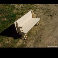 Дървена сгъваема маса с две пейки, снимка 1 - Градински мебели, декорация  - 34589847