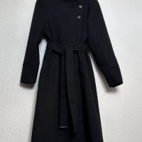 Черно палто с колан Yours, снимка 2 - Палта, манта - 43835713