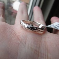 Сребърен пръстен на ивици халка 1.95, снимка 1 - Пръстени - 43853628