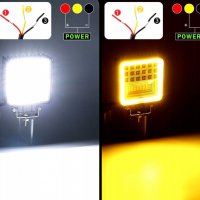3000051475 Диоден Халоген за мъгла,Работна лампа Amio ,LED ,IP67 ,42 LED ,126W,12-24V,3 Функции, снимка 5 - Аксесоари и консумативи - 29031395