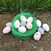 4603 Великденска украса Шарени яйца с трева, снимка 4 - Декорация за дома - 44909387