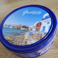 метална кутия с капак от Гърция , остров Миконос, снимка 1 - Други - 44928432