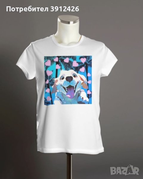 тениска с принт кученце, снимка 1
