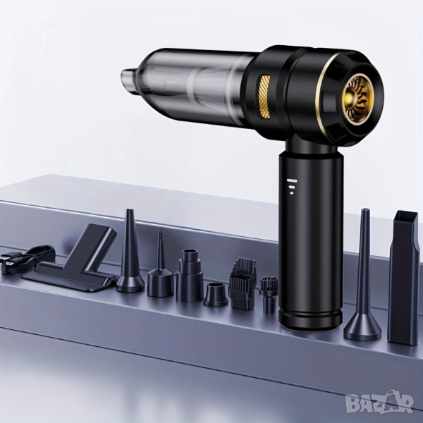 Преносима Мощна Мини Прахосмукачка 4-в-1 20000PA - Компресор, Прахосмукачка, Въздушна Помпа!, снимка 1