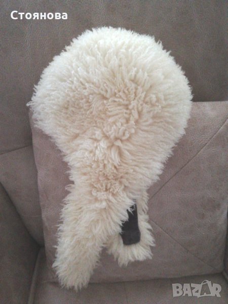 Бяло калпаче от агнешка кожа , снимка 1