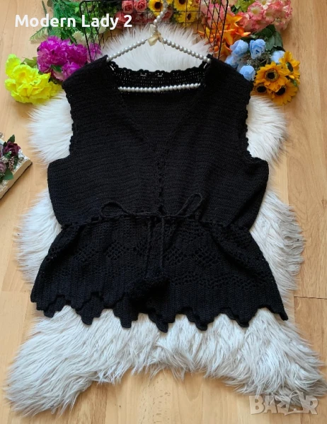 Елек плетиво с връзки, снимка 1