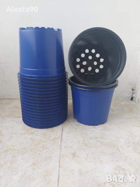 Работни саксийки ф10,5 - син, снимка 1