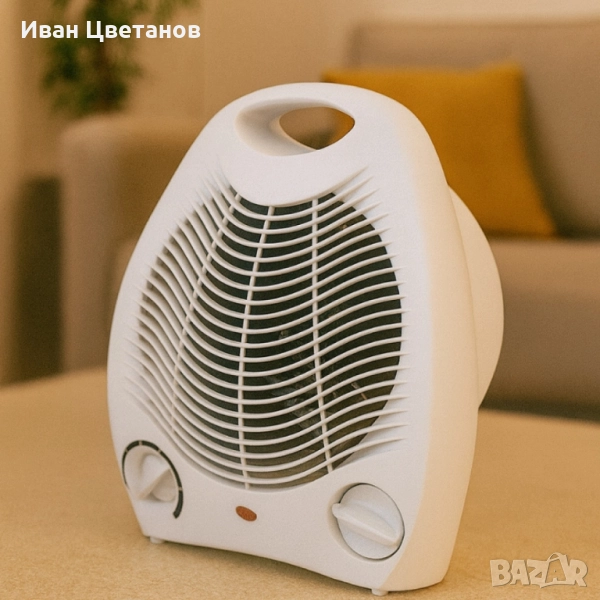 Отоплителна вентилаторна печка Rosberg R51970G – 2000W, бял/червен, снимка 1