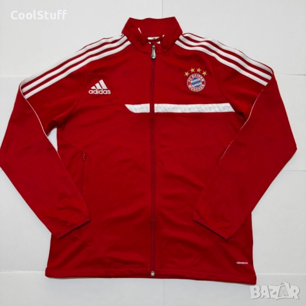 Adidas Bayern Munchen Mia San Mia Байерн Мюнхен Футболно Спортно Горнище Размер 13-14 Години, снимка 1