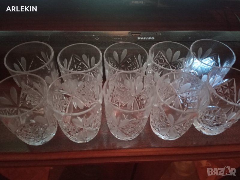 Руски Кристални Чаши от 80 години, снимка 1