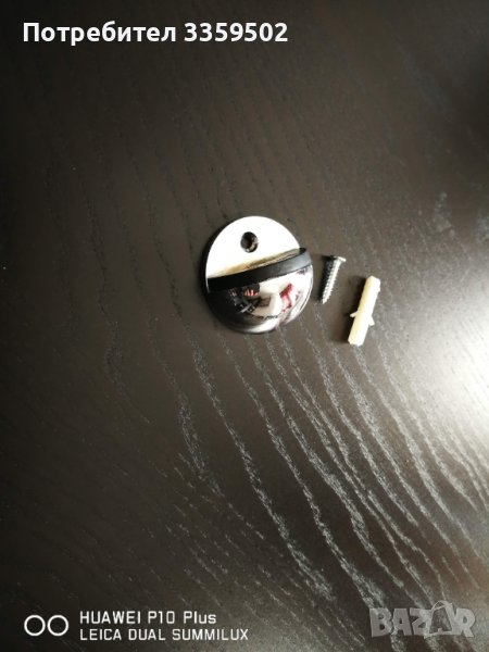 Стопер за врата, сребрист, снимка 1