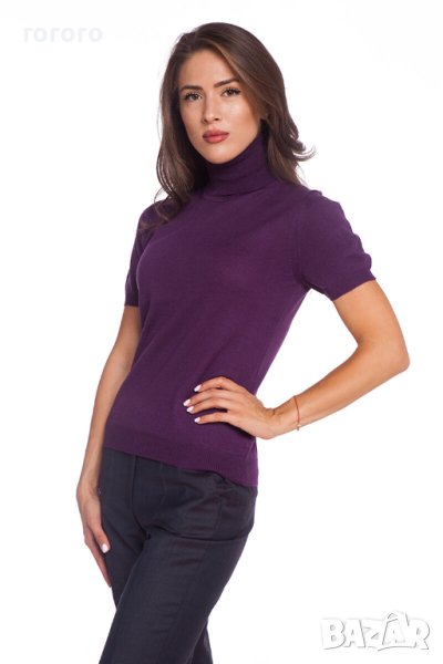 лилаво поло с къс ръкав, снимка 1