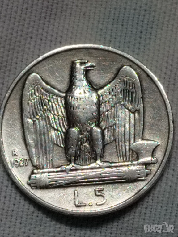 5 лири 1927г., снимка 1
