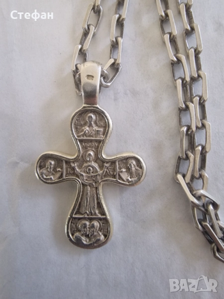 Кръст с ланец сребро, снимка 1