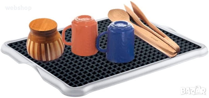 ПЛАСТМАСОВ ПЛОСЪК СУШИЛНИК ЗА СЪДОВЕ, 44СМ, снимка 1