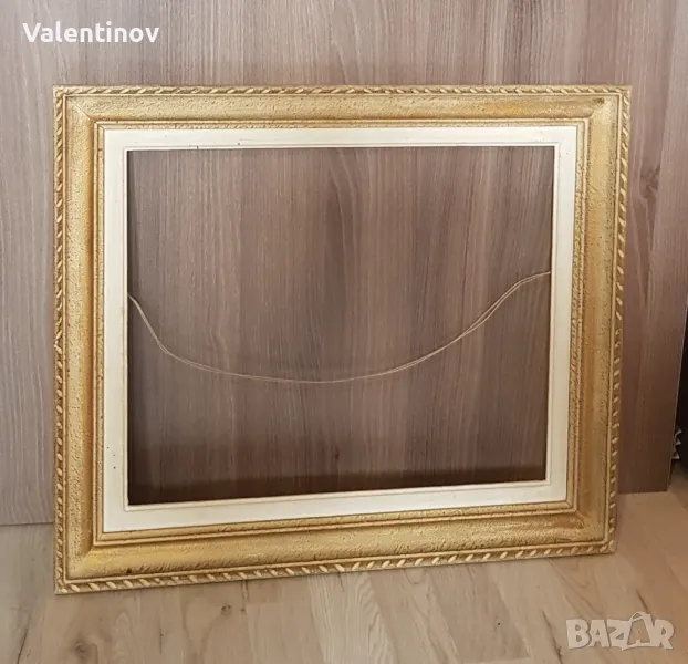 Старинна дървена рамка за картина , снимка 1