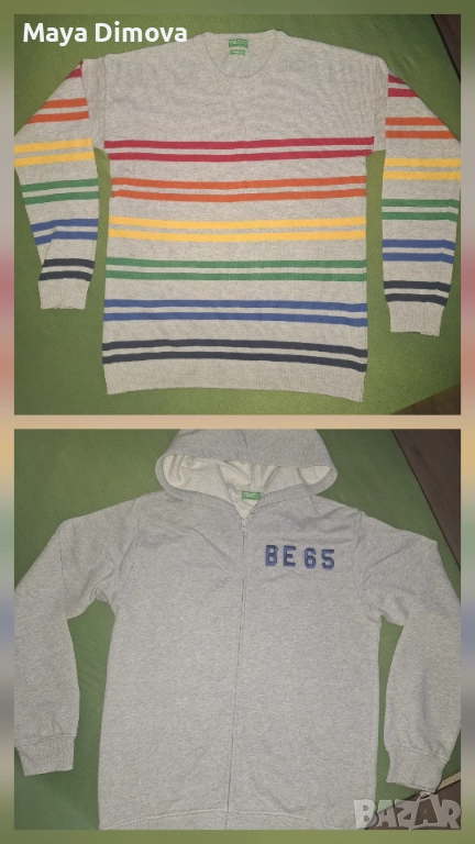 Benetton пуловер и суитчър 168см, снимка 1