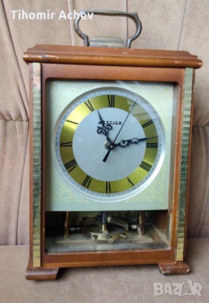 Уникален немски механичен настолен часовник HETTICH, снимка 1