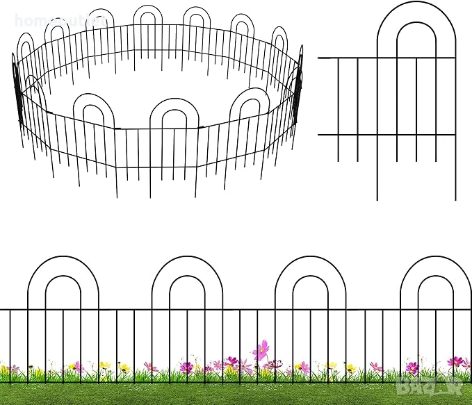 Модулна декоративна ограда за двор, 14 части ELEVENS A-HW89003, снимка 1