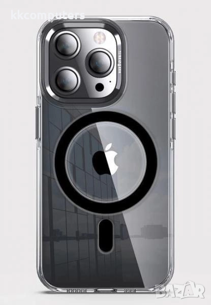 Калъф PVC Wlons Anti-Yellowing MagSafe / Черен - Прозрачен / за iPhone 17 Pro Max 6.9 Баркод : 31329, снимка 1