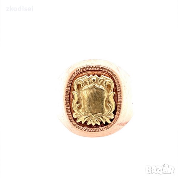 Златен мъжки пръстен 12,02гр. размер:65 14кр. проба:585 модел:21143-1, снимка 1