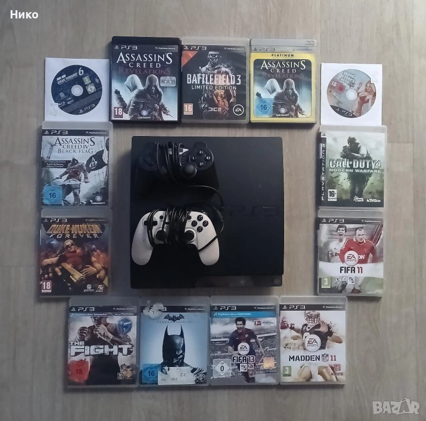 PS3 с игри и контролери , снимка 1