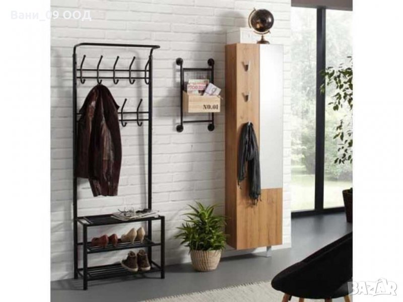 СТОМАНЕНА закачалка плюс етажерка на 3 етажа, снимка 1