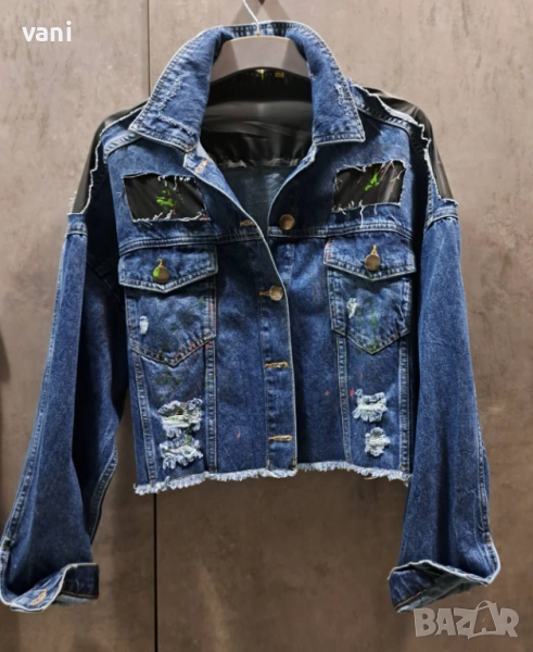 Дамско дънково яке, снимка 1