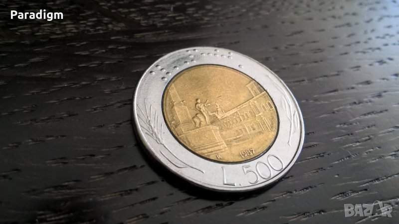 Монета - Италия - 500 лири | 1987г., снимка 1