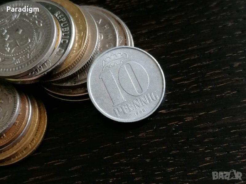 Монета - Германия - 10 пфенига | 1968г.; серия А, снимка 1