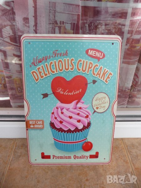 Метална табела храна мъфини кексчета за любимия любимата, снимка 1