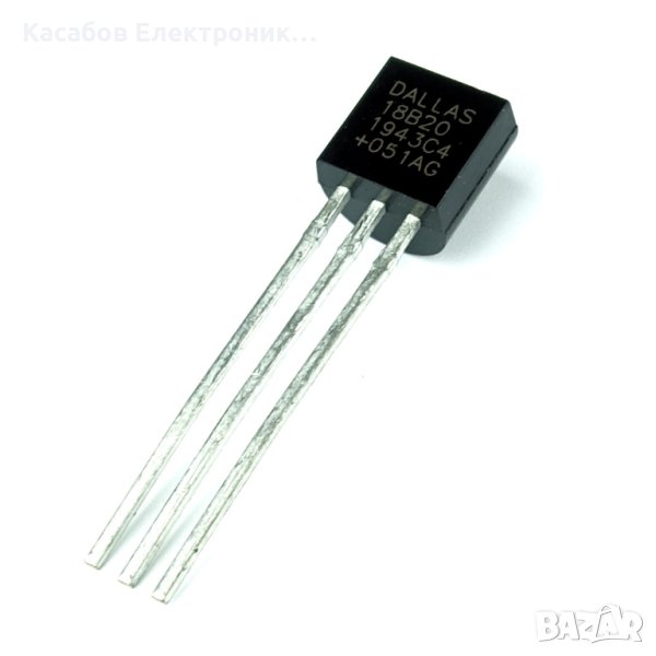 Температурен датчик DS18B20 TO92 1-Wire Dallas, снимка 1