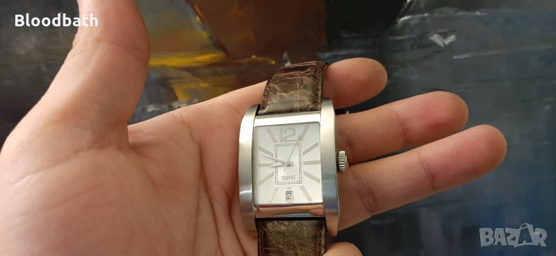 esprit оригинален марков мъжки часовник кварц кожа, снимка 1