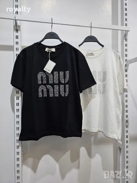 Miu Miu дамски памучни тениски Два цвята , снимка 1