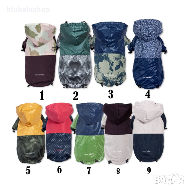 Дъждобрани за кучета – 9 цвята, водоустойчиви с качулка, снимка 1