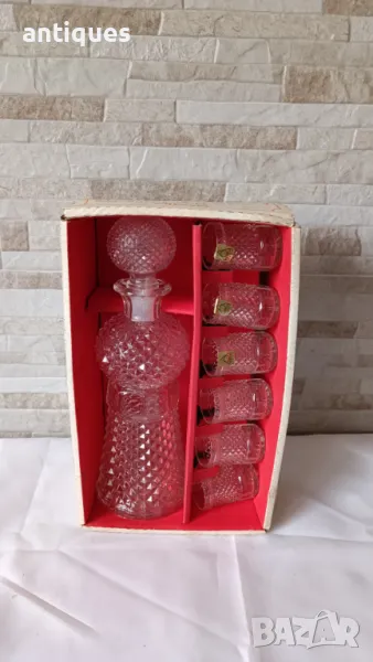 Чисто нов сервиз за водка - 7 части - OBERGLAS - Made in Austria, снимка 1